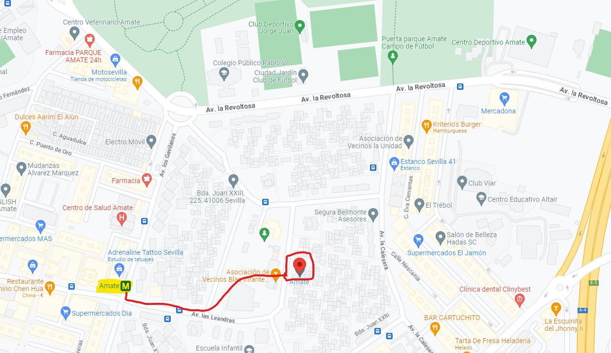 Ubicación en Sevilla